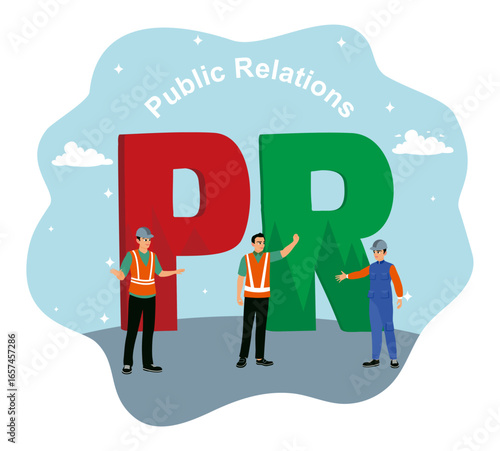 Collaborative teamwork in public relations.