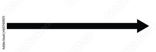 Set of long arrow vector, icon . Horizontal double side arrow. Straight long arrow vector icon set. Long arrows left and right in flat style. Long arrow silhouette, symbol, icon design .