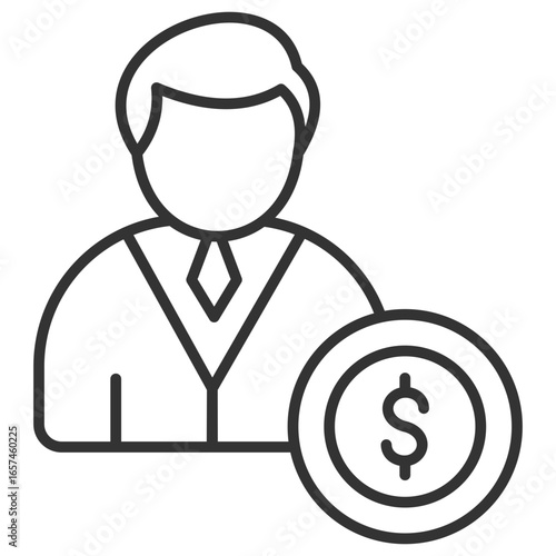 Financial Advisor Outline Icon
