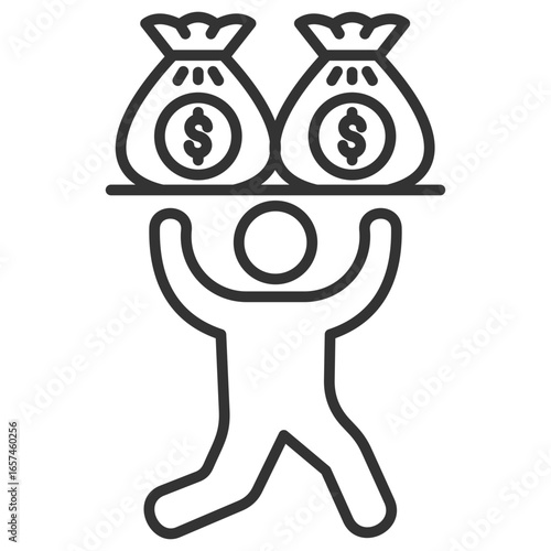 Debt Outline Icon