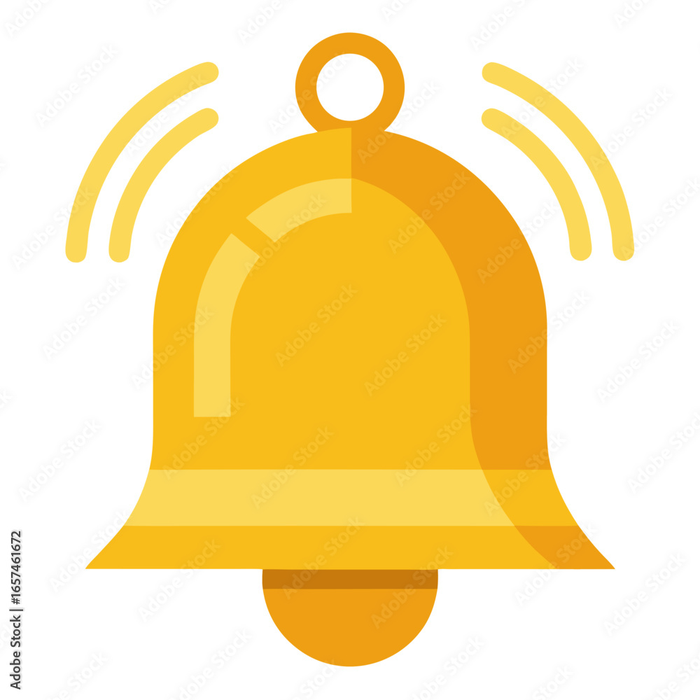 3d golden bell icon with ringing effect 3d golden bell icon with ringing effect