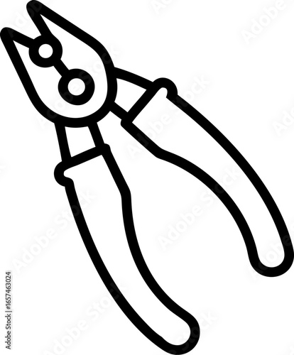 Open wire cutters on a clean white background
