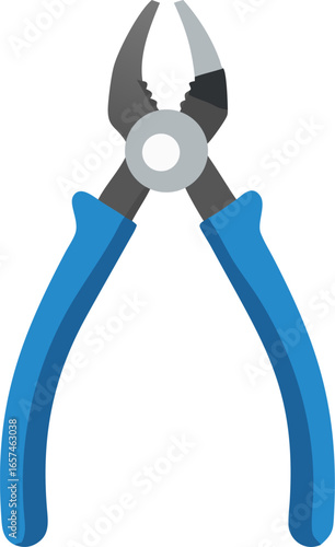 Open wire cutters illustration on a white background