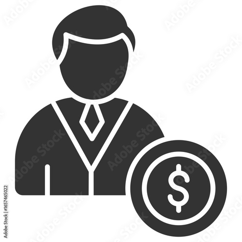 Financial Advisor Glyph Icon