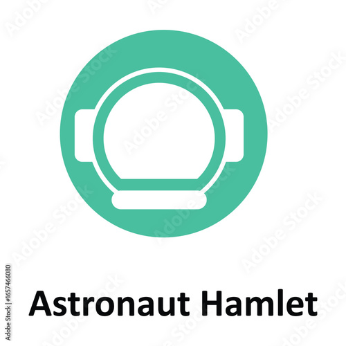 Astronaut Hamlet Vector icon which can easily modify or edit