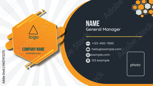 example of a business card for an entrepreneur or businessman