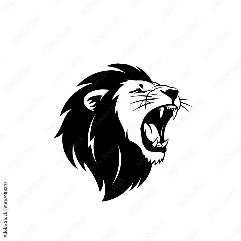 Obraz premium lion head vector