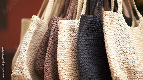 Raffia Bags in Cream Brown and Black Detailed Woven Texture Crafts Summer Fashion Handbags Accessories