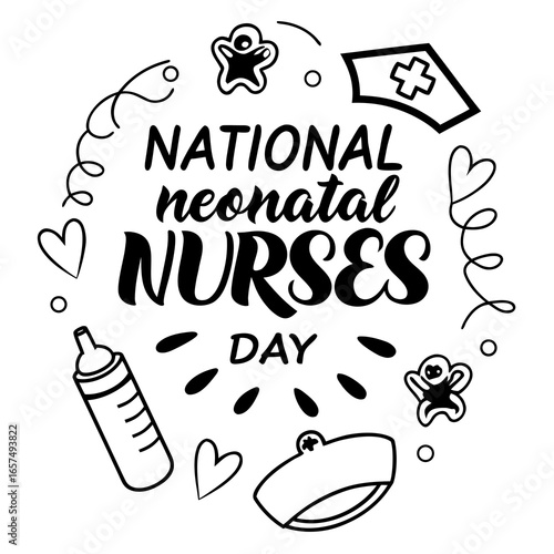NATIONAL NEONATAL NURSES DAY vector illustration