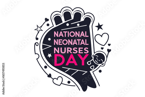 NATIONAL NEONATAL NURSES DAY vector illustration
