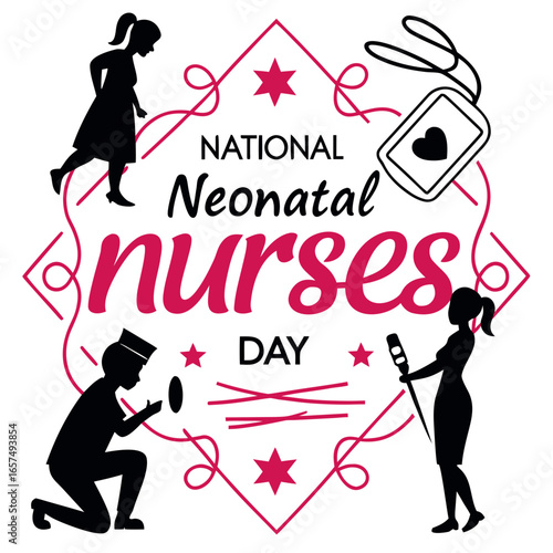NATIONAL NEONATAL NURSES DAY vector illustration