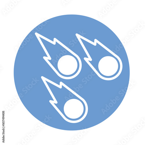 Meteors Vector icon which can easily modify or edit