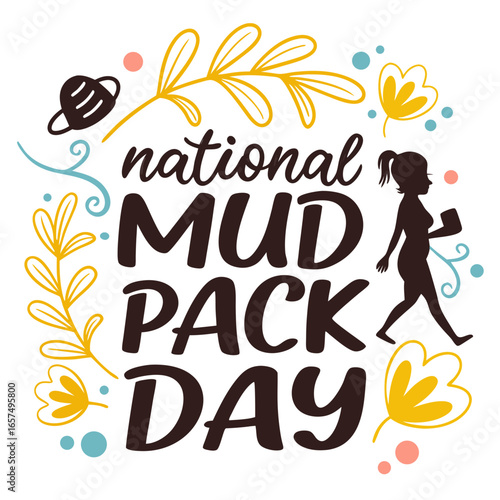 Foto NATIONAL MUD PACK DAY vector illustration