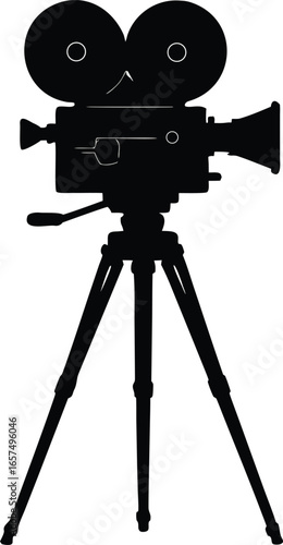 Vintage Film Camera Silhouette