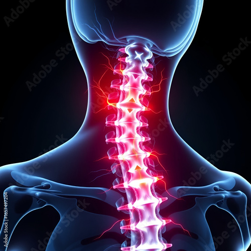 Spinal cord pinched nerves and painful Tingling Numbness hand of thoracic neck root injury outlet pain damage spine canal syndrome degeneration Herniation traumatic bone disk spurs