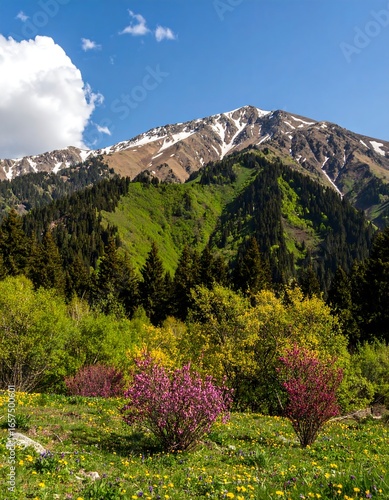 Spring mountain wildflowers