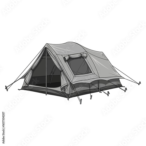 camping tent outdoors illustration logo vector image t shirt