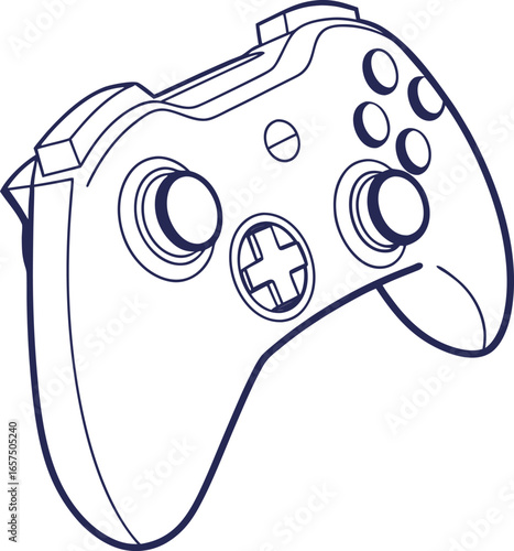Vector gaming controller illustration