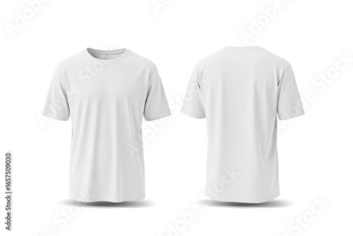 White T-shirt Mockup Front and Back View
