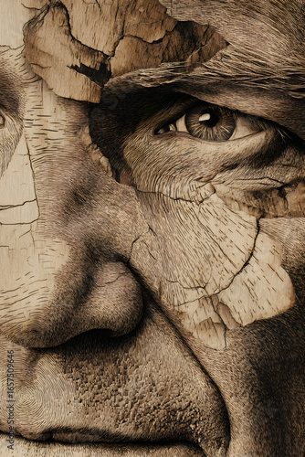 Elegant Handcrafted Engraved Wooden Art: Nature-Inspired Masterpiece for Home Décor and Unique Artistic Expression