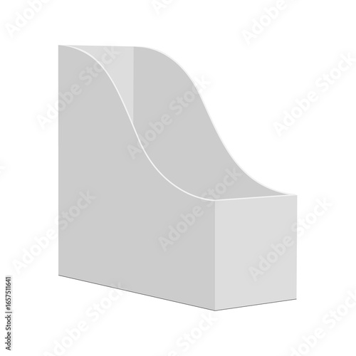 3D Mockup of Retail Display Shelf Stand Isolated on White Background