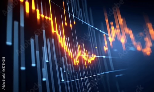 
A stock market graph with an upward trend, representing the strong growth of capital investment in and reflecting their growing confidence a promising investment for the future