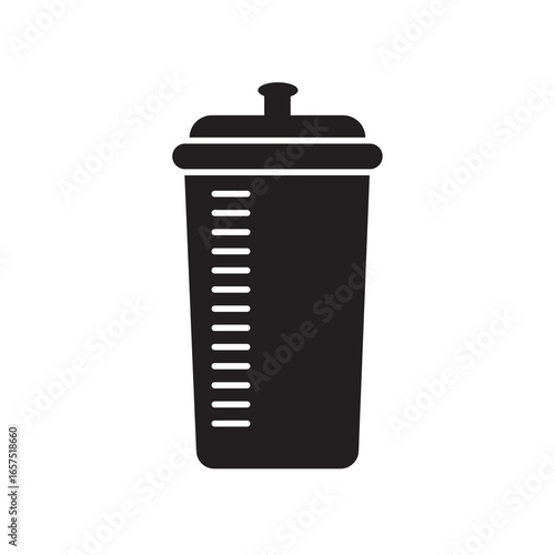 Protein shake icon Isolated flat vector flat black trendy style illustration for web and app..eps