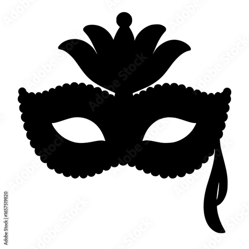 carnival mask on black, masquerade mask on black, Vector Illustration. mardi gras carnival mask.