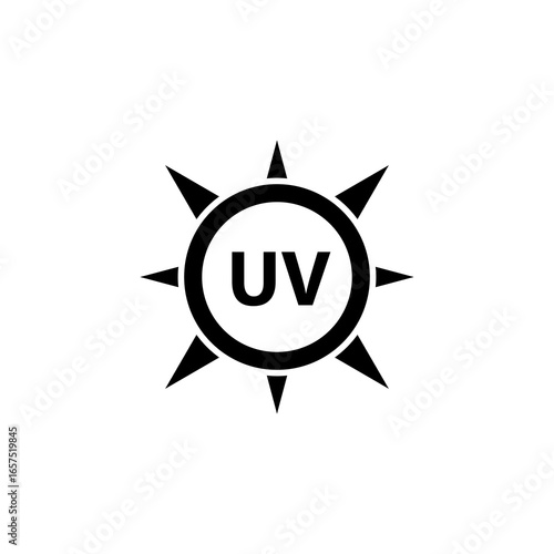 UV icon Isolated flat vector simple illustration for web and app..eps