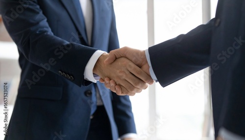 Business handshake symbolizing agreement and partnership for a successful deal