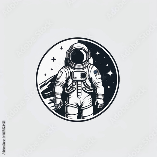 Spaceman in a Stylish Space Suit Design