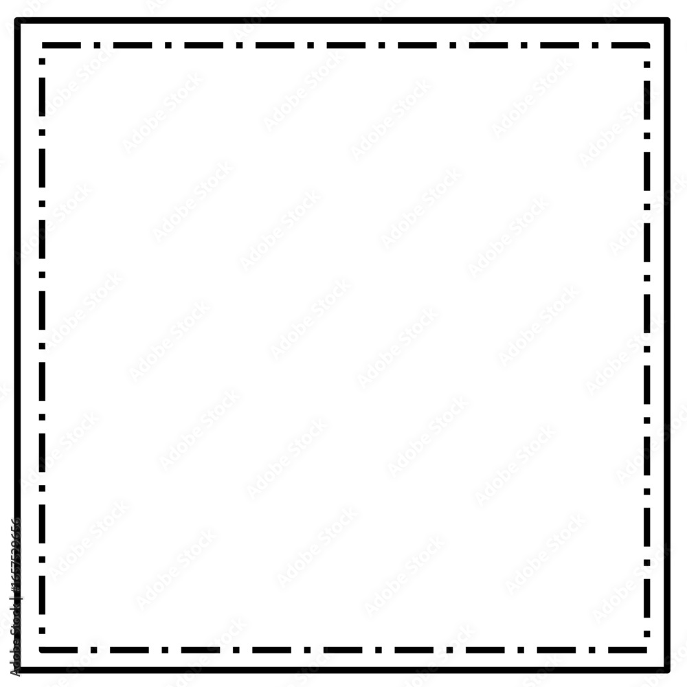 Obraz premium black and white square frame