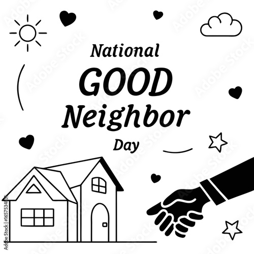 NATIONAL GOOD NEIGHBOR DAY vector illustration
