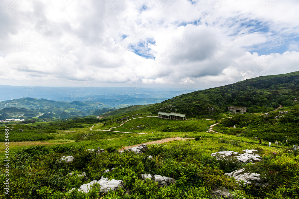 Fototapeta premium mountain landscape with blue sky