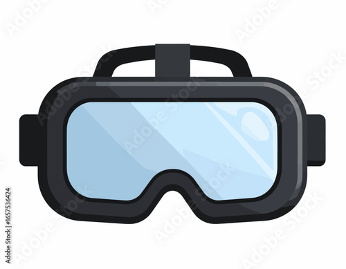 Black Safety Goggles with Clear Lenses.