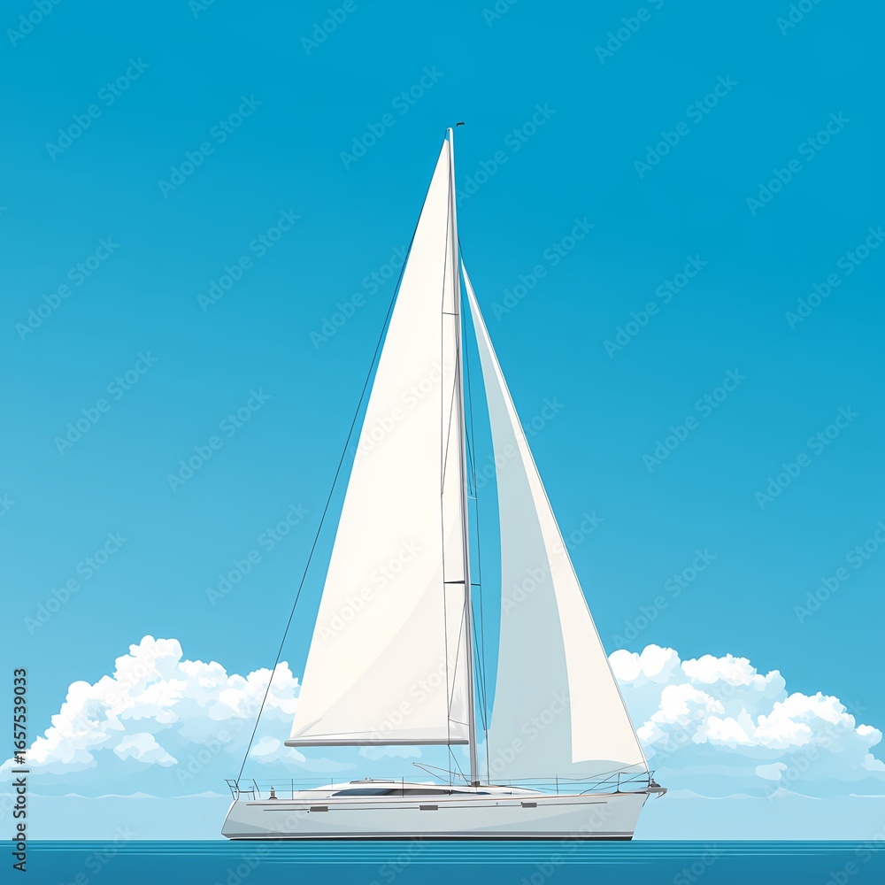 Obraz premium yacht on the sea