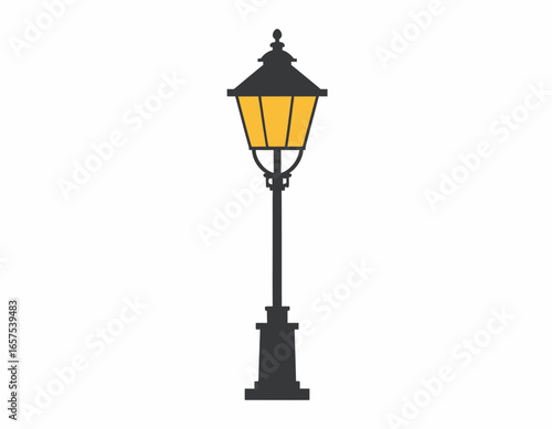 Classic Street Lamp with Ornate Design.