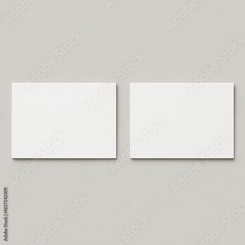 Simple White Blank Business Card Mockup for Design Showcase