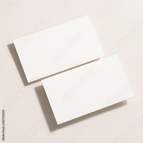 Minimalist White Business Card Mockup for Branding Presentation