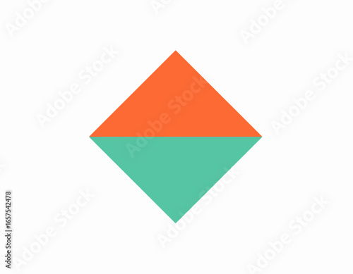 Free Download Geometric Diamond Shape with Two Colors. - GFXLoad