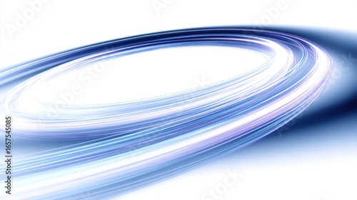 Abstract futuristic blue glowing circular motion graphic design with sleek style.
