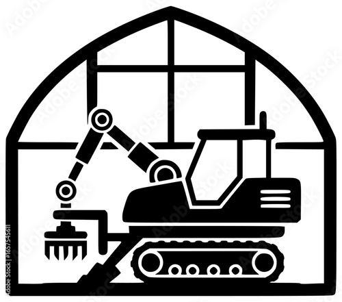 Transplanter tool in farm field with agriculture equipment machinery and rural landscape gear