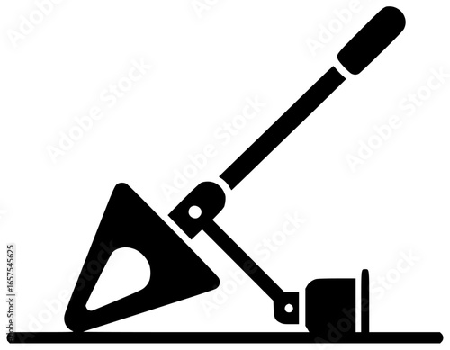 Transplanter tool in farm field with agriculture equipment machinery and rural landscape gear