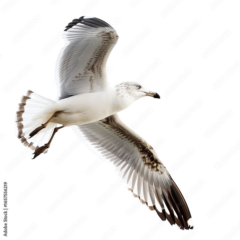 Fototapeta premium and keyword list based on the image, aiming for the requested format.. Seagull Flying Against Dark Sky.