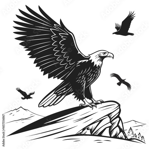 eagle on a white background