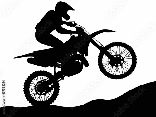 Motocross Rider Silhouette