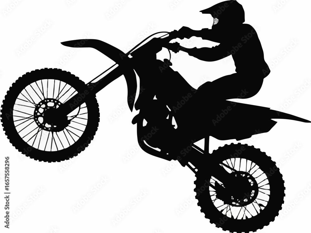 Fototapeta premium Motocross Rider Silhouette