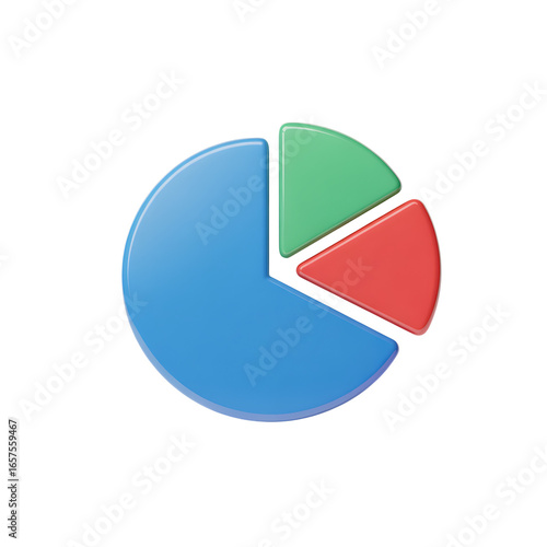 Free Download Simple pie chart with three segments on transparent background illustration design - GFXLoad