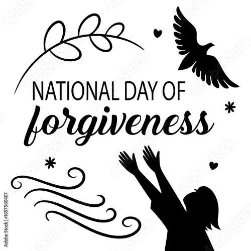 NATIONAL DAY OF FORGIVENESS vector illustration