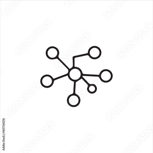 node and connection icons in outline design. Ideal for presentations, technology posters, digital apps, AI, data science, and internet of things (IoT) concepts. Modern look, versatile, and easy to int